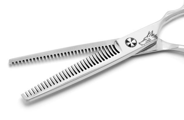 Polished 440c Scoop handle Double-Sided Texturizer 6-inch